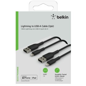 Cable USB a Lightning Belkin CAA001BT1MBK2PK 1 m N