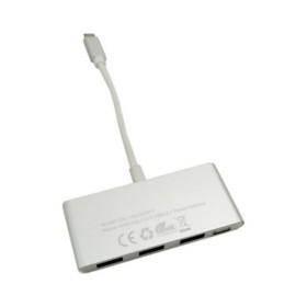 Hub USB C CoolBox COO-HUC3U3PD Aluminium Blanc