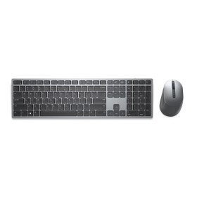 Tastatur mit Drahtloser Maus Dell KM7321WGY Grau Q