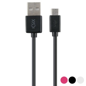 Cable KSIX BXCUSB01 Micro USB 1 m Negro