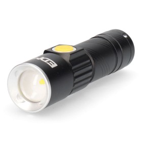 Lanterna LED EDM USB Recarregável Zoom Mini Preto Alumínio 120