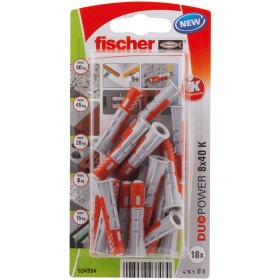 Tacos Fischer DuoPower 534994 8 x 40 mm Nailon (18 Unidades) Fischer - 1