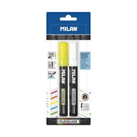 Marker pen/felt-tip pen Milan Fluoglass Erasable ink PVC