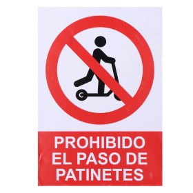 Cartel Normaluz Prohibido acceder con patinete Vinilo (21 x 30