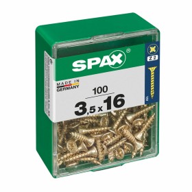 Boîte à vis SPAX Tête plate 3,5 x 16 mm (100 Unités)