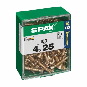 Caja de tornillos SPAX Tornillo de madera Cabeza plana (4 x 25
