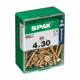 Caja de tornillos SPAX Tornillo de madera Cabeza plana (4 x 30