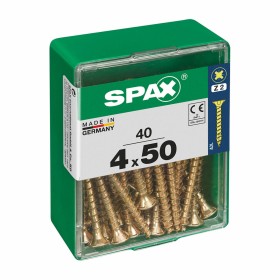 Caja de tornillos SPAX Tornillo de madera Cabeza plana (4 x 50