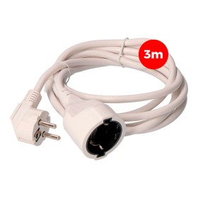 Cable alargador EDM 3 x 1,5 mm 3 m Blanco