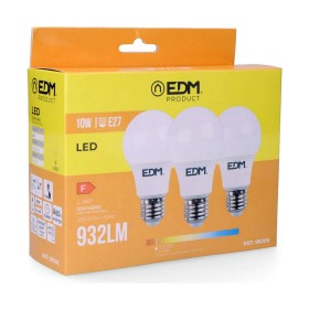 Pack de 3 bombillas LED EDM F 10 W E27 810 Lm Ø 6 x 10,8 cm