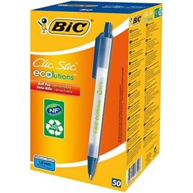 Bolígrafo Bic Clic Stic Azul 0,32 mm (50 Piezas)