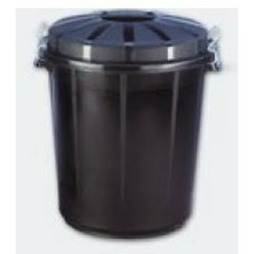 Cubo de basura Denox 70 L Negro Plástico Denox - 1