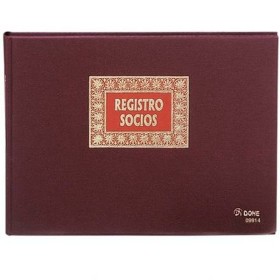 Livro de Registo de Sócios DOHE 09914 Castanho-avermelhado A4