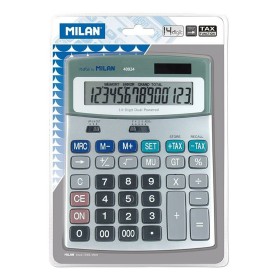 Calculadora Milan Blanco Plateado Metal 18,5 x 14 