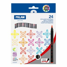 Set de Rotuladores Milan 24 Piezas Pincel Multicolor