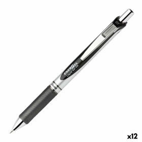Gel pen Pentel Energel XM Klick 0.7 Black 12 Piece