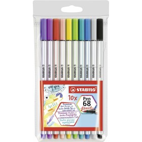 Set de Rotuladores Stabilo Pen 68 Brush 10 Piezas Multicolor