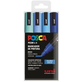 Set de Marcadores POSCA PC-5M Azul 4 Piezas