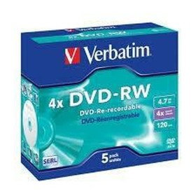 DVD-RW Verbatim 5 Stück Schwarz 4,7 GB 4x (5 Stück)
