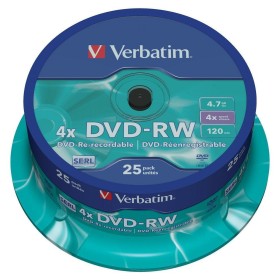 DVD-RW Verbatim  25 Unités Multicouleur 4,7 GB 4x