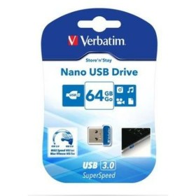 USB Pendrive Verbatim Store 'n' Stay NANO Blau Schwarz 64 GB