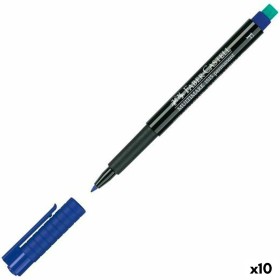 Rotulador permanente Faber-Castell Multimark 1513 F Azul (10