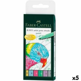 Set de Rotuladores Faber-Castell Pitt Artist Estuche Pastel (5