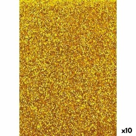 Papel Fama Glitter Goma Eva Dorado 50 x 70 cm (10 