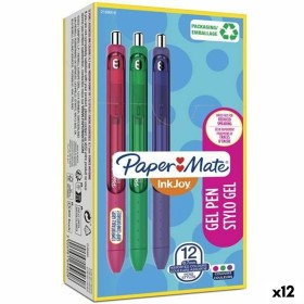 Bolígrafo de gel Paper Mate Inkjoy TK12 Verde Morado Rosa 0,7