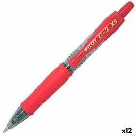 Crayon Roller Pilot G-2 XS Rétractile Rouge 0,4 mm (12 Unités)
