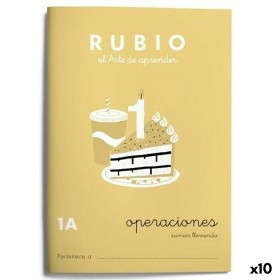 Maths exercise book Rubio Nº1A A5 Spanish 20 Sheets (10Units)