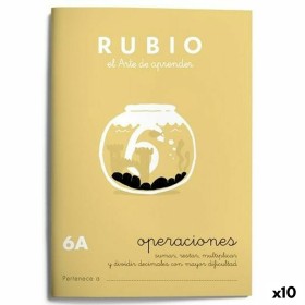 Cuaderno de matemáticas Rubio Nº 6A A5 Español 20 Hojas (10