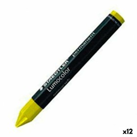 Crayons gras de couleur Staedtler Lumocolor Permanent Jaune (12