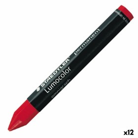Crayons gras de couleur Staedtler Lumocolor Permanent Rouge (12