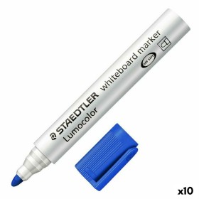 Rotuladores Staedtler Pizarra blanca Azul Blanco (10 Unidades)