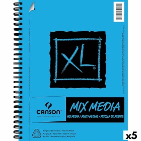 Bloc de dibujo Canson XL Mix Media Blanco A4 Papel 5 Unidades 30 Hojas 300 g/m² Canson - 1
