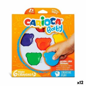 Coloured crayons Carioca Teddy 6 Pieces Multicolou