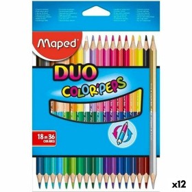 Lápices de colores Maped Duo Color' Peps Multicolor 18 Piezas