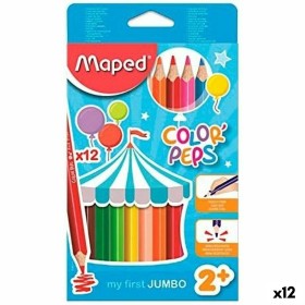 Lápices de colores Maped Jumbo Color' Peps Multicolor 12 Piezas (12 Unidades) Maped - 1