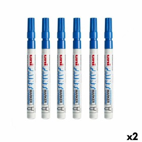 Set de Marcadores Uni-Ball PX-21L 6 Piezas Azul (2