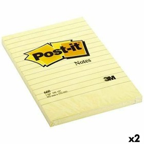 Notes Adhésives Post-it XL 15,2 x 10,2 cm Jaune (2