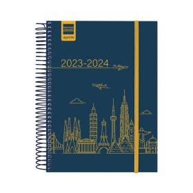 Diary Finocam City 2023-2024 School Multicolour Quarto 15,5 x