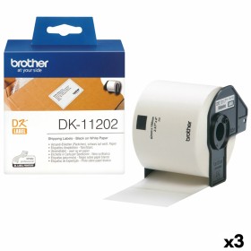Etiquetas para Impresora Brother DK-11202 Negro/Blanco 62 x 100