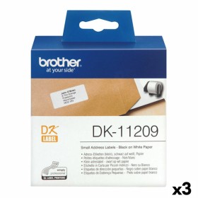 Etiquetas para Impresora Brother DK-11209 Negro/Blanco 62 x 29
