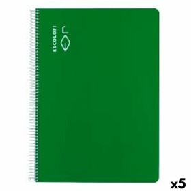 Cuaderno ESCOLOFI Verde A4 Din A4 40 Hojas (5 Unid