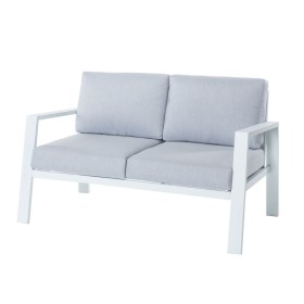 Sofá de 2 Plazas Thais Blanco Aluminio 132,20 x 74