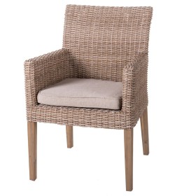 Garden chair Patsy Natural Wood Rattan 58 x 63 x 8