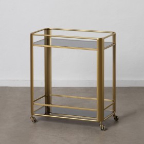 Kitchen Trolley 66 x 36,5 x 77 cm Crystal Golden Metal