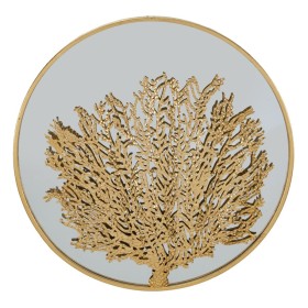 Decoración de Pared 70 x 3,5 x 70 cm Cristal Dorado Metal