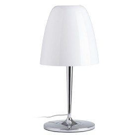 Lámpara de mesa Blanco Plateado Metal Cristal Hierro